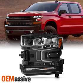 Gm2502497 Oemassive 19 20 21 For 19-21 Chevy Silverado 1500 Led Beam Black Headlight Driver With Halogen Signal