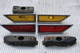 Xl4391t Oldsmobile Gm 1970-71 72 Olds Cutlass 442 Side Marker Light Lens Set Of 4 W 3 Retainers