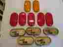 P2-71 Reflect-o-lite 400 Domed Trailer Side Marker Lights Lenses 12 Piece Lot