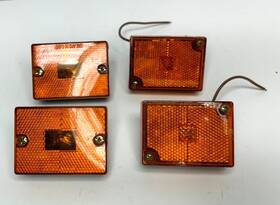 Pm114 Peterson 4 Pack Clearance Side Marker Light Reflector Incandescent Rectangle Amber Lens