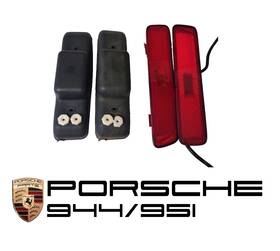 944.631.425.00l Porsche 944 951 Rear Side Marker Light Lamp Pair Set With Brackets And Covers 83-91