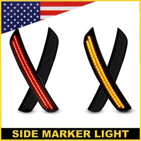 Xpd-kdm-32154 Refitting-auto-part 4x Smoked Led Side Light Marker For Dodge 2015-2021 Charger Widebody Fender L R