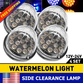 Xpd-xzd-xg1 Refitting-auto-part Amber Blue Watermelon Led Light With Chrome Ring 19 Leds Marker And Turn Signal 4pc