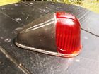 S832 Cats Eye Vtg Red Glass Light Lens Truck Travel Trailer