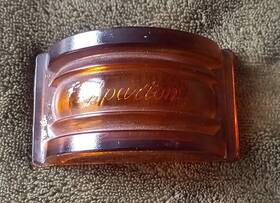 B-10965 Sparton Amber Glass Light Cover Made In Usa