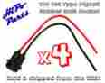 T10-pts-r Hipo Parts Bulb Socket W Pigtail Wire Leads For 194 Type T10 Bulbs Rubber