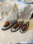Kd-517 Three Chrome Lights Ratrod Ls303 Glass Cab Amber Marker Truck Motorcycle