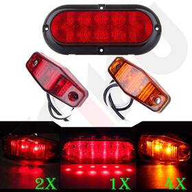 To991578p01 Top-liftsupport 4x Amber 2x Red 1x 6ftft Side Marker 10 Led Light For Pickup Truck Lorry