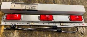 Truck-lite 71-3531 Truck-lite Recttangle Marker Lights Tractor Trailer Red 3 Light Stainless