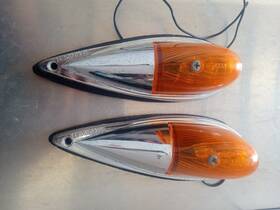 C718a Visall C718a/12 Vintage Clearance Marker Lights # 718a Amber Lens 12 Volt / Nos