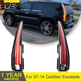 Ves-kld-0156c-tm2rc Vland Pair Led Tail Lights Rear Lamps With Red Signal For 2007-2014 Cadillac Escalade L R