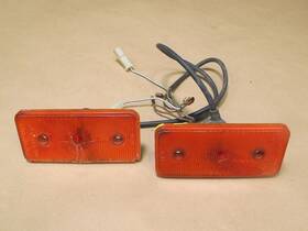 321945061 Volkswagen 85-93 Vw Cabriolet Rear Left And Right Side Marker Light Lamp Set Oem