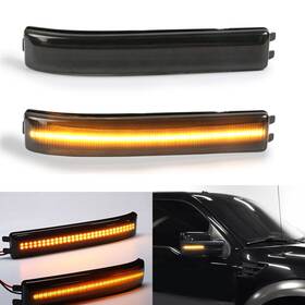 5181117 Znakeauto 2x Smoked Lens Sequential Amber Full Led Side Mirror Marker Lights