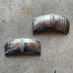 Pair Of 1941 Buick Headlight Ornaments Chrome Emblems Eyebrow Trim Bezel. Fixed Price $99.99.