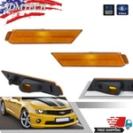 Pair Amber Lens Front Side Marker Signal Light Reflectors For 10-15 Chevy Camaro. Fixed Price $12.99.