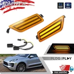For Porsche Macan 2014-2024 Front Bumper Amber Full Led Side Marker Lights Pair. Fixed Price $32.99.