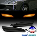 Smoke Led Side Marker Bumper Lights + Signal For 2015-2018 Porsche Cayenne 958. Fixed Price $26.58.