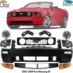 Front Bumper Paintable & Headlights Assembly Kit 2005-2009 Ford Mustang Gt. Fixed Price $690.62.