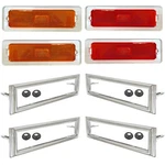1970 71 72 73 74 Nova Side Marker Lens & Bezel Assembly Front + Rear 8 Pcs Set. Fixed Price $260.95.