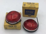Nos Pair Of Vintage Visall Napa Amber Marker Light 54A/12 Volt Red V5. Fixed Price $36.00.