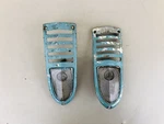 Pair Orig Guide F1-51 1951 Chev Parking Lamp Housing & Glass Lens. Fixed Price $65.00.