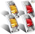 4 Pcs Trailer Side Marker Light, Chrome Armored 12 Led Rectangle Clearan. Fixed Price $28.64.