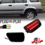 2X Smoked Lens Rear Bumper Red Led Strip Side Marker Lights For 97-01 Honda Cr-v. Fixed Price $24.99.
