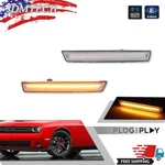 For Dodge Challenger 15-23 Clear Amber Led Front Bumper Side Marker Signal Light. Fixed Price $19.99.