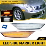 For 03-06 Infiniti G35 Base X Sedan Led Bumper Side Marker Light Amber/red/white. Fixed Price $24.69.