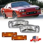 For Chevy Camaro 85-92 Clear Bumper Turn Signal & Amber Side Marker Lights. Fixed Price $39.99.