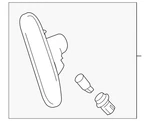 Genuine Nissan Side Marker Light 26190-1FC0A. Fixed Price $40.23.