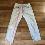 Levi's 501 Jeans 32X31 Light Wash Button Fly Straight Fit Denim Mens 11714. Fixed Price $33.74.