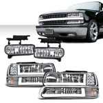 Led Drl Headlights Lamps + Fog Fits For 99-02 Chevy Silverado 00-06 Tahoe. Fixed Price $91.38.
