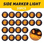 20X Pickup Round Side Marker Lights 3/4"LED Bullet Truck Trailer Amber Ejj. Fixed Price $17.09.