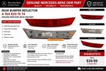 Mercedes-benz Ml Gl Rear Bumper Reflector Red Oem A1648201574 #0036. Fixed Price $29.99.