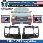 Left & Right Headlight Doors/bezels Black Pair Set Of 2 For 1985-94 Chevy Astro. Fixed Price $124.99.