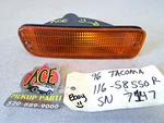 95-97 Toyota Tacoma 4X2 Right Passenger's Bumper Mounted Park Lamp Turn Signal. Fixed Price $25.00.