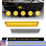 Fitdodgechallenger 15-23 Clear Amber Led Front Bumper Side Marker Signal Light. Fixed Price $18.04.
