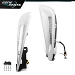 Fit For 19-22 Toyota Prius Led Drl Running Lights Silver Bezel Wire Amber Signal. Fixed Price $54.68.