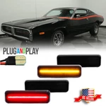 4PCS Smoked Led Front + Rear Side Marker Lights For 72-74 & 84-87 Dodge Charger. Fixed Price $59.99.