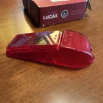 Nos Lucas Red Left Rear Side Marker Deep Lens, Jaguar Xke Iii, 54579192. Fixed Price $15.00.