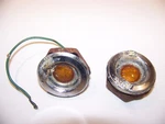 1968 Plymouth Round Amber Flat Side Marker Lights Oem Satellite Road Runner Gtx. Fixed Price $39.98.