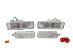 Euro Clear Front Bumper Signal + Side Marker Lights For 1989-1990 Nissan 240SX. Fixed Price $64.96.