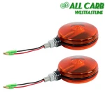 2 Pcs Amber Marker Light Lamp Dual Face Turn Signal Tractor W9501-66001. Fixed Price $33.78.
