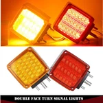 2PCS Amber+red Square Led Double Face Stud Mount Cab Fender Turn Signal Lights. Fixed Price $35.99.