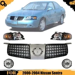 Front Grille Assembly & Headlight Kit For 2000-2004 Nissan Sentra. Fixed Price $294.42.