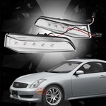 White Led Bumper Side Marker Lights Lamps Clear For 2003-2007 Infiniti G35 Coupe. Fixed Price $10.99.
