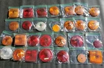 Vtg Original Plastic Red Orange Amber Light Lens Cap Cover Reflector Auto Car. Fixed Price $17.95.