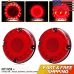 2PC Red 7INCH Round Led Trailer Truck Bus Tail Lights Stop Turn Signal Drl Brake. Fixed Price $37.99.