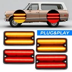 4X Smoke Amber/red Led Side Markers For Chevy Blazer C10/20 Gmc Pickup 67 68-72. Fixed Price $44.95.